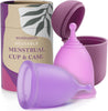 Ecoblossom Complete Menstrual Cup Kit - Small & Large Reusable Period Cups, Silicone Sterilizer Holder, Cleansing Wash, Water-Based Lube, and Easy-Insert Disc Applicator - All Inclusive Set